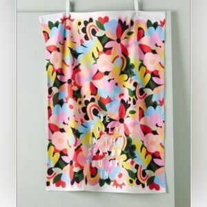 Anthropologie Ula Bloom Be Fully In The Season You Are In Dish Towel .. NWT